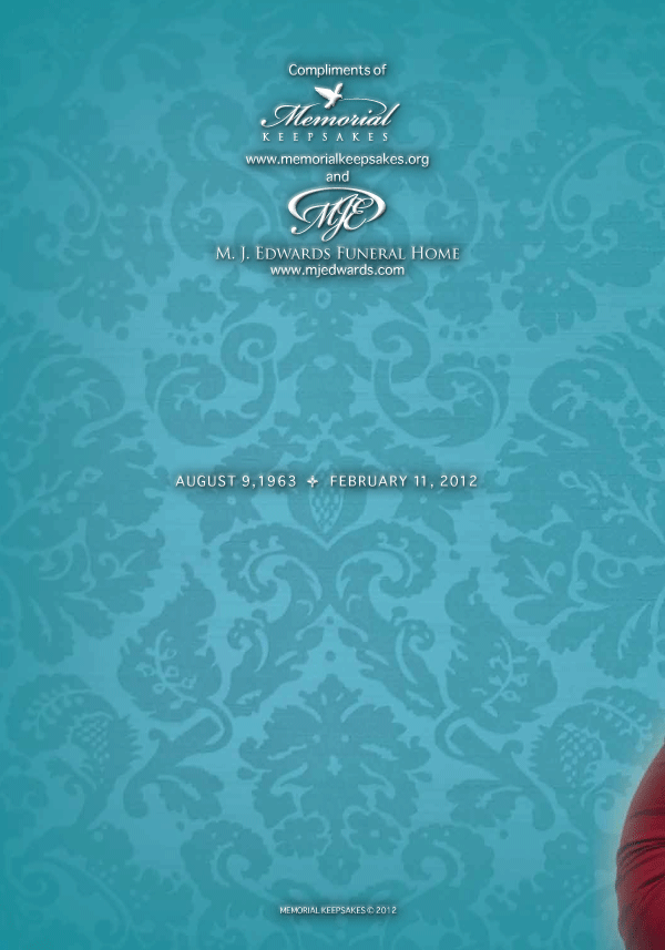 Whitney Houston Funeral Program