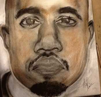 kanye Kanye West Sketch by Kev Ross (artdive.com)