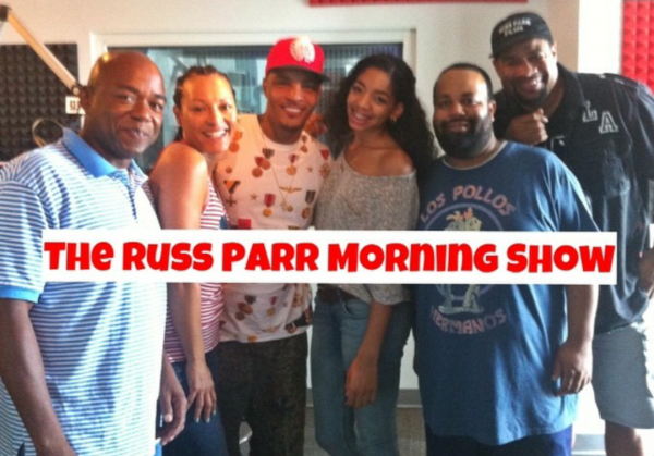 ><figcaption>RUSS PARR MORNING SHOW – (from left to right) SupaKen, Alfredas, T.I., Britt, Albert a.k.a. SumbodyTrippin and Russ Parr.</figcaption></figure>
</p>
<figure class=