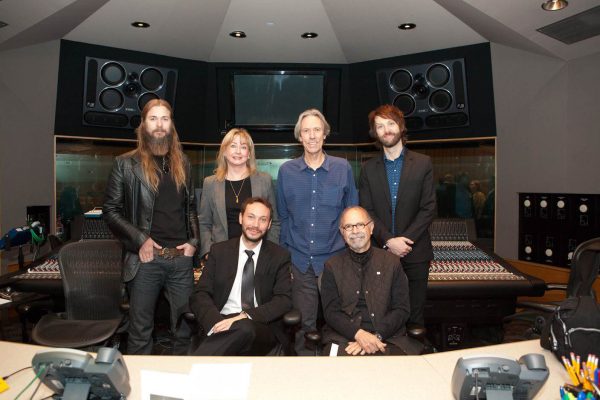 Pictured L-R: Barak Moffitt, global head of strategic operations, Universal Music Group; Maureen Droney, Managing Director P&E Wing; Ryan Ulyate, Producer/Engineer; John Jackson; VP A&R/content development, Sony Music Legacy Recordings; Eric Boulanger, Chief Mastering Engineer, The Mastering Lab; and Bruce Botnick; VP, Content Acquisition, Pono Music. Photograph courtesy of The Recording Academy�. � 2015. 