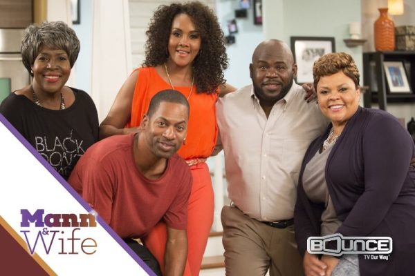 Bounce TV has renewed the new hit comedy series Mann & Wife, starring David & Tamela Mann (Right) for season two. Bounce TV has also renewed Family Time and Off The Chain and will produce its first-ever drama series in addition to airing PBC Boxing. Bounce TV is the nation's first-ever and fastest-growing broadcast television network designed for African-American audiences. Bounce TV is seen on the digital signals of local broadcast TV Radio Station s, with corresponding cable carriage. www.BounceTV.com (PRNewsFoto/Bounce TV)
