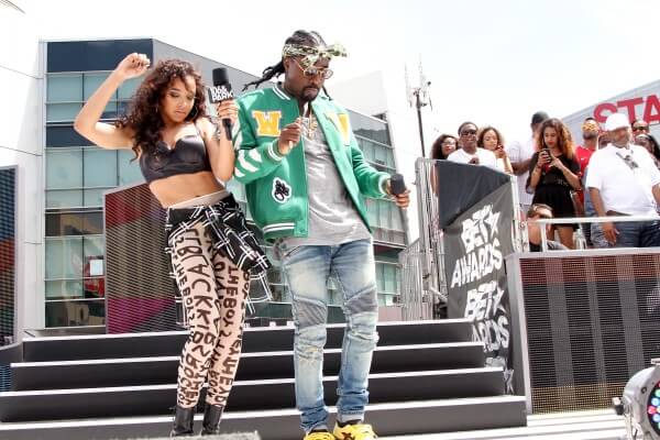 ><figcaption>LOS ANGELES, CA – JUNE 26: Recording artists Tinashe (L) and Wale speak onstage during 106 & Park with ESPN cross promotion Sports Center during the 2015 BET Experience at Nokia Plaza on June 26, 2015 in Los Angeles, California. (Photo by Maury Phillips/BET/Getty Images for BET)</figcaption></figure>
<p>(CLICK NEXT FOR MORE PICS)</p>
<figure class=