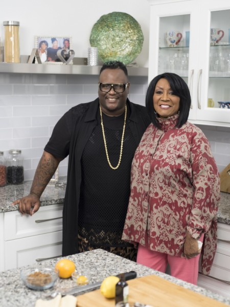 James Wright Chanel and Patti LaBelle from Cooking Channel special Patti LaBelle's Holiday Pies (PRNewsFoto/Cooking Channel)