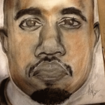 Kev Ross' Latest Work, Kanye West, Sketch