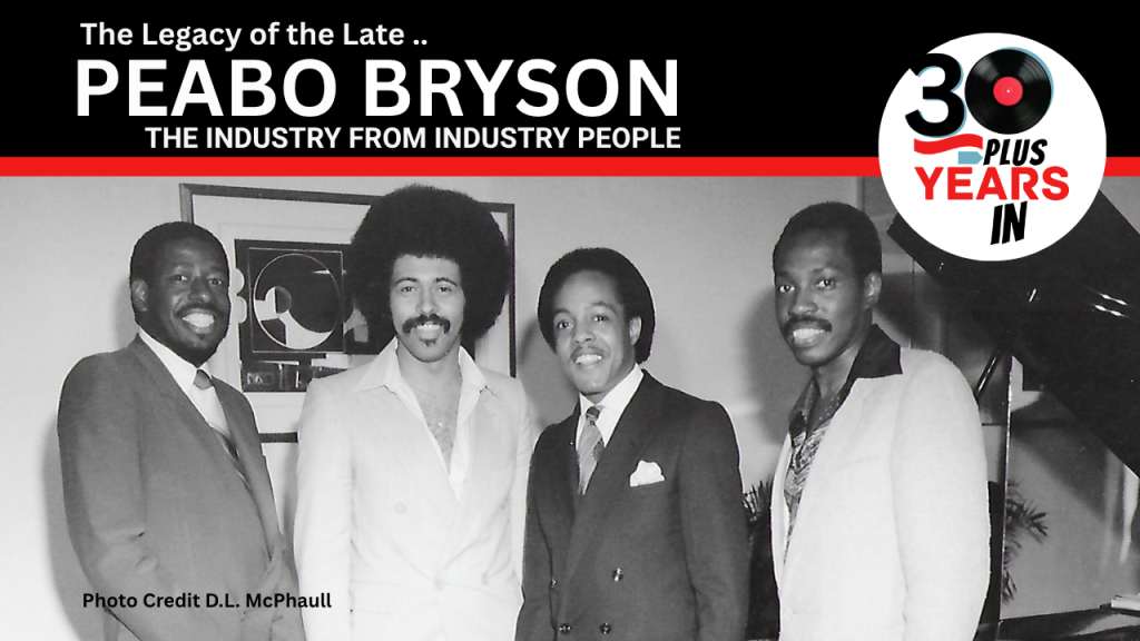 Peabo Bryson’s Story from the Music Industry Perspective (video) Peabo Bryson tribute graphic highlighting his music industry legacy and R&B career